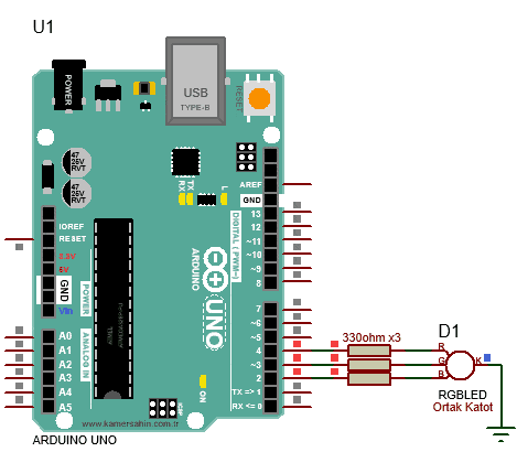 RGB Led - Ortak Katot